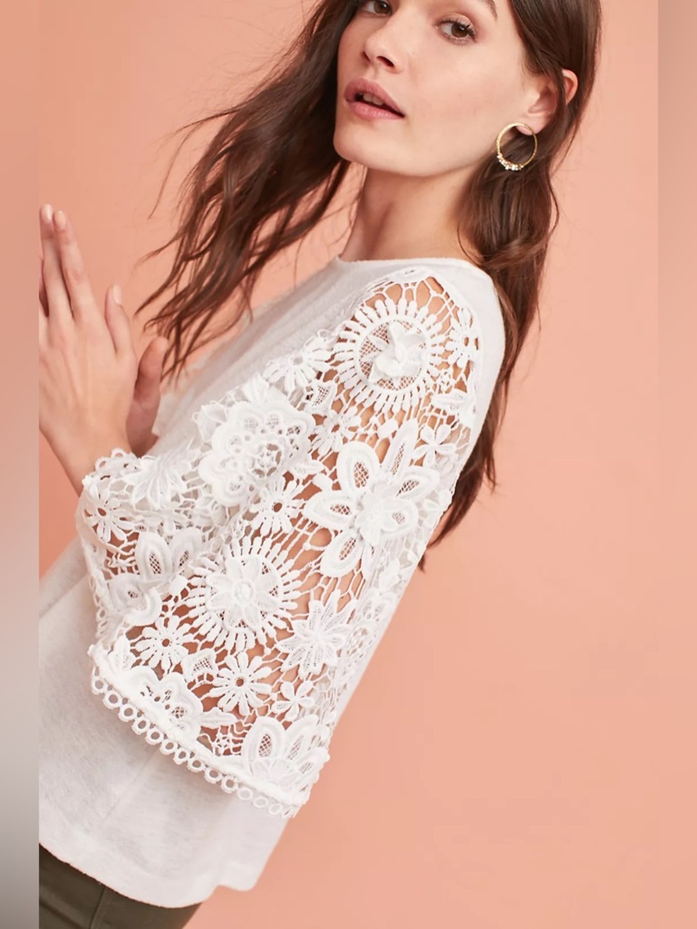 Anthropologie Eri + Ali Samara Lace Top Size Small - Picture 3 of 8